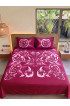 Hand Painted Rayon Bedsheet Set King Size
